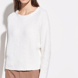 Vince Relaxed Hoodie Fuzzy Textured Soft Cozy Hooded Sweater